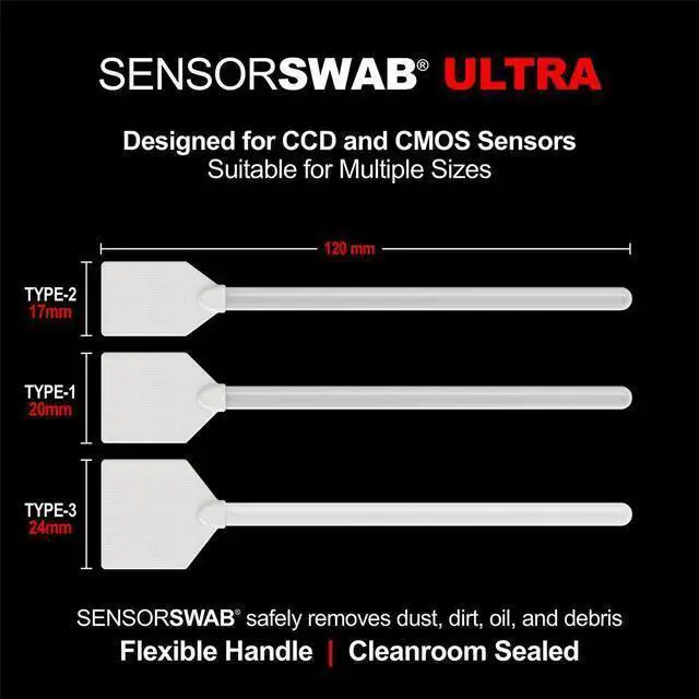 Alt view image 4 of 7 - WISDUM Photographic Solutions Type 1 20mm Sensor Swab Ultra for APS-H Sensors, 12-Pack