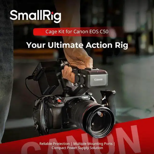 Alt view image 5 of 7 - WISDUM SmallRig Cage Kit for EOS C50 Camera, Black