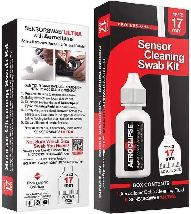 Main image of WISDUM Photographic Solutions 17mm Sensor Cleaning Swab Kit (Aeroclipse Solution)