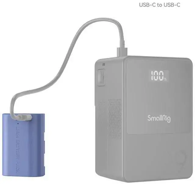 Alt view image 5 of 7 - WISDUM SmallRig LP-E6NH 17.28Wh 7.2V 2400mAh USB-C Rechargeable Lithium-Ion Battery for Camera