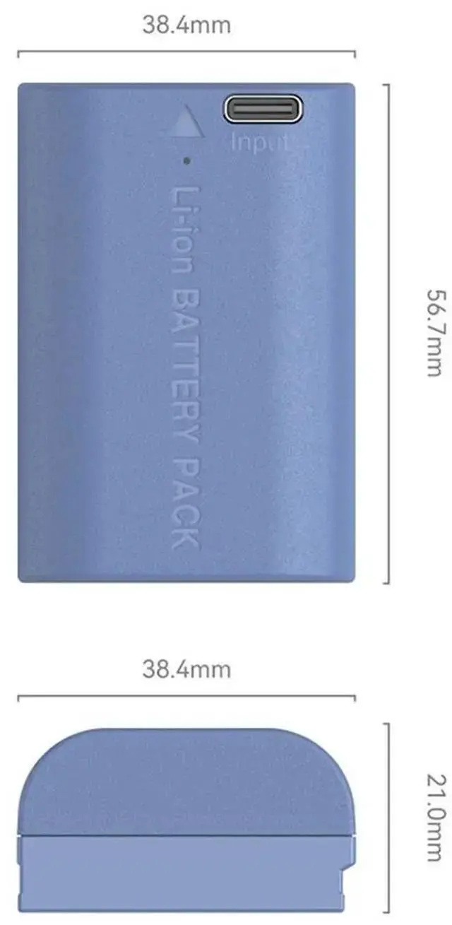 Alt view image 4 of 7 - WISDUM SmallRig LP-E6NH 17.28Wh 7.2V 2400mAh USB-C Rechargeable Lithium-Ion Battery for Camera