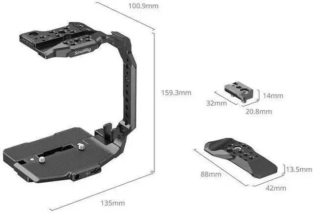 Alt view image 3 of 5 - WISDUM SmallRig Half-Camera Cage for EOS C80 Cinema Camera
