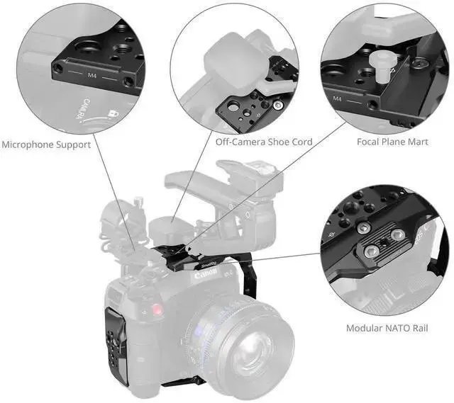Alt view image 5 of 5 - WISDUM SmallRig Half-Camera Cage for EOS C80 Cinema Camera