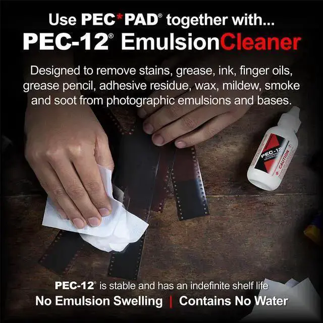 Alt view image 5 of 7 - WISDUM Photographic Solutions Pec*Pad Photowipes for Photographic Emulsions, 100 Sheets 4x4"