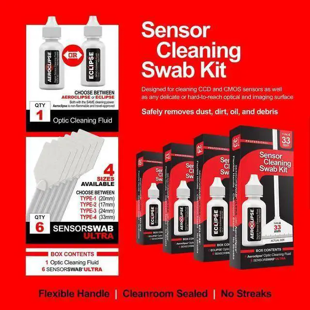 Alt view image 2 of 7 - WISDUM Photographic Solutions 20mm Sensor Cleaning Swab Kit (Eclipse Solution)