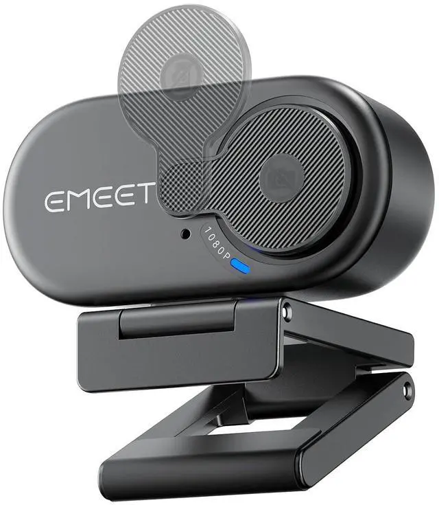 Main image of C100 1080P Webcam for PC, Built-in Mic, Rotating Privacy Cover, Portable Metal Clip, Computer Camera for Home Office, Meetings, Learning, Streaming, External Webcam for Desktop, Laptop, PC USB-A