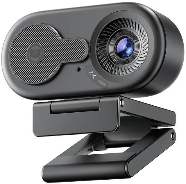 Main image of C100 2K Webcam for PC, Built-in Mic, Rotating Privacy Cover, Portable Metal Clip, Computer Camera for Home Office, Meetings, Learning, Streaming, External Webcam for Desktop, Laptop, PC USB-A