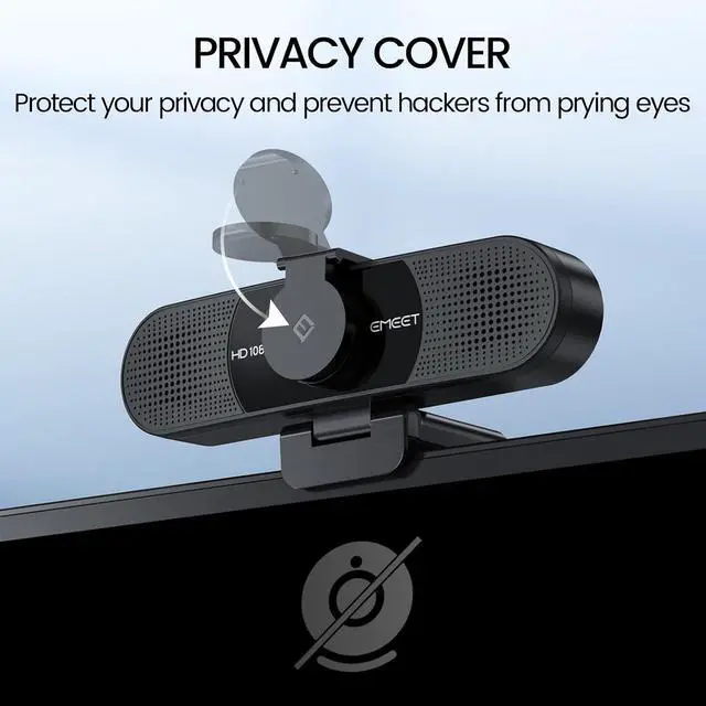 Alt view image 7 of 7 - C960 1080P Webcam with Microphone, 2 Mics, 90° FOV, USB Type-A & A-to-C Adapter, Fixed Focus, Plug&Play Computer Camera for Zoom/Teams/Facetime/YouTube/Google Meet/Switch 2 Camera, 2025 Version