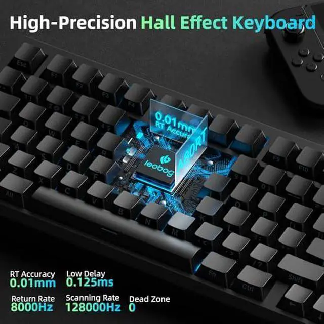 Alt view image 4 of 7 - LEOBOG Hall Effect Keyboard and Mouse Combo, LEOBOG A80 RT Hall Effect Keyboard SC620 Wireless Mouse