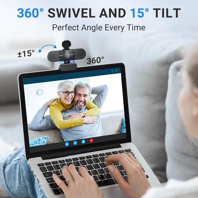 Alt view image 7 of 7 - 2024 Upgraded C960 Webcam for PC, Autofocus, 1080P HD, 73° View Angle, Computer Camera w/Privacy Cover and Microphone, Plug and Play USB Webcam for Video Calling/Zoom/Teams/Google Meet