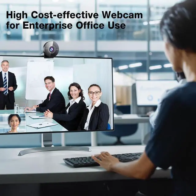 Alt view image 7 of 7 - C950 4K Webcam for PC - PDAF Autofocus, USB Webcam with Microphone & Physical Privacy Cover, 1080P@60FPS, USB 2.0 Plug&Play, No Tripod Hole, Web Cam w/ 70°View for Meeting/Online Classes/Zoom