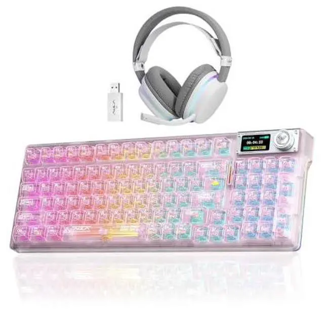 Main image of Aula Wireless Keyboard and Headset Combo, Aula F98Pro Wireless Keyboard G7 Wireless Headset