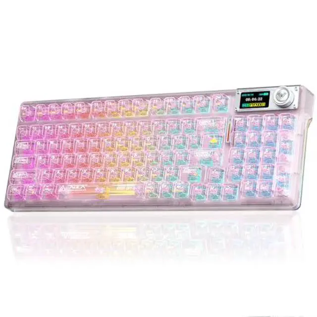 Alt view image 2 of 7 - Aula Wireless Keyboard and Headset Combo, Aula F98Pro Wireless Keyboard G7 Wireless Headset