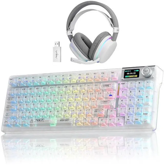 Main image of Aula Wireless Keyboard and Headset Combo, Aula F98Pro Wireless Keyboard G7 Wireless Headset