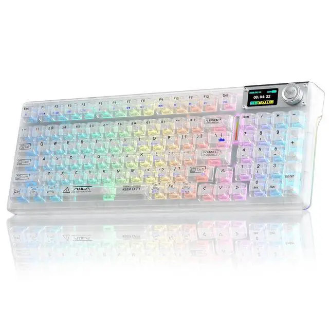 Alt view image 2 of 7 - Aula Wireless Keyboard and Headset Combo, Aula F98Pro Wireless Keyboard G7 Wireless Headset