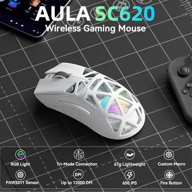 Alt view image 7 of 7 - LEOBOG Hall Effect Keyboard and Mouse Combo, LEOBOG A80 RT Hall Effect Keyboard SC620 Wireless Mouse