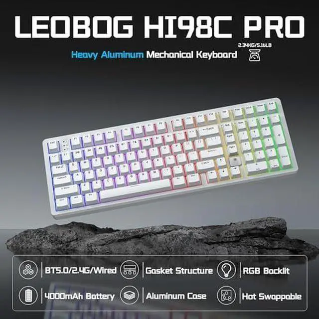 Alt view image 3 of 7 - LEOBOG Wireless Keyboard and Headset Combo, LEOBOG HI98C Pro Wireless Keyboard G7 Wireless Headset