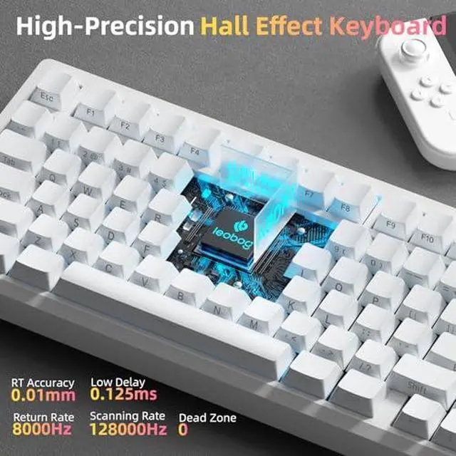 Alt view image 4 of 7 - LEOBOG Hall Effect Keyboard and Mouse Combo, LEOBOG A80 RT Hall Effect Keyboard SC620 Wireless Mouse