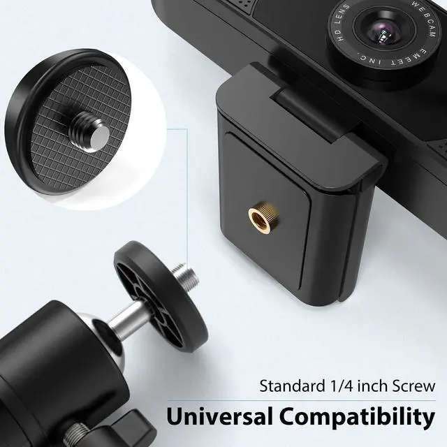 Alt view image 6 of 7 - Webcam Tripod, Professional Webcam Mini Tripod, Adjustable Heights with 360° Swivel Head, Portable&Lightweight, Stable Use, Universal Compatible for Most Webcams/Phones/GoPros/Mirrorless Cameras