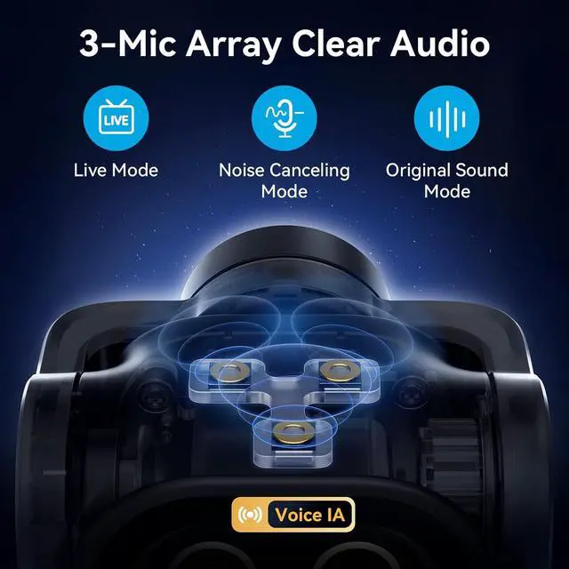 Alt view image 6 of 7 - PIXY Dual-Camera AI-Powered PTZ Camera 2K, AI Tracking, PDAF&AI Autofocus 0.2s, 1/2.55'' Sony Sensor, 3 Mics, Presets, Gesture Control, 2K Webcam for Streaming and OBS/Twitch/Switch 2 Compatible