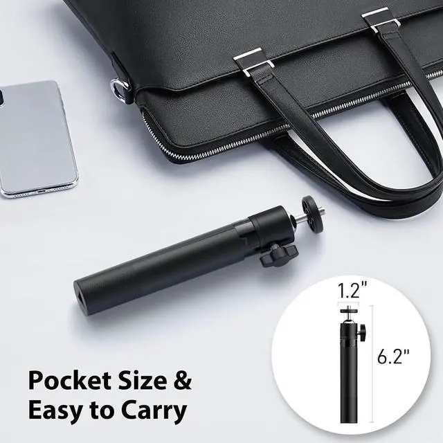 Alt view image 5 of 7 - Webcam Tripod, Professional Webcam Mini Tripod, Adjustable Heights with 360° Swivel Head, Portable&Lightweight, Stable Use, Universal Compatible for Most Webcams/Phones/GoPros/Mirrorless Cameras