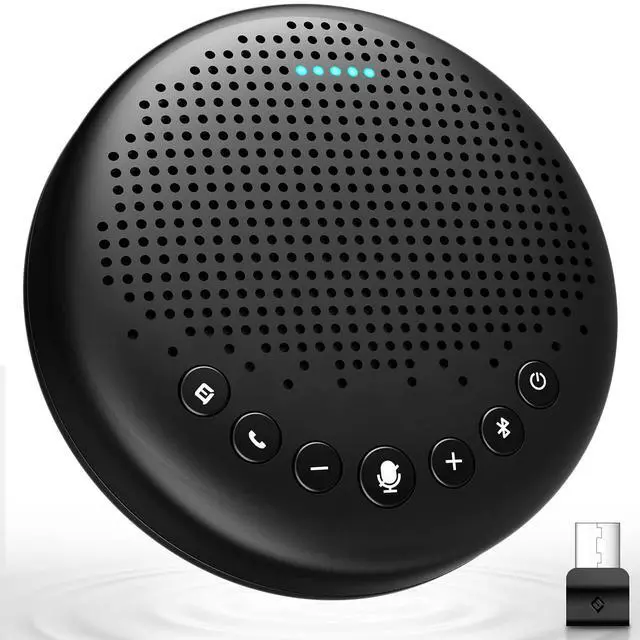 Alt view image 2 of 7 - Conference Speaker and Microphone Luna Black & C960Kit Webcam with Tripod
