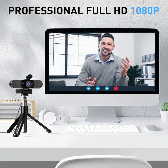 Alt view image 7 of 7 - Conference Speaker and Microphone Luna Black & C960Kit Webcam with Tripod