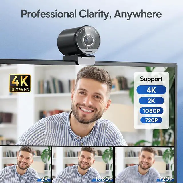 Alt view image 2 of 7 - M2 Bluetooth Speakerphone and S800 4K Webcam for Streaming