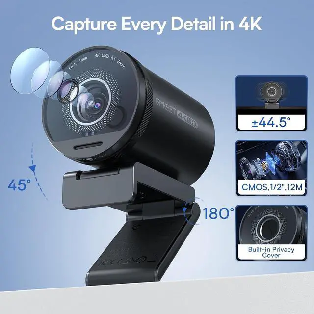 Alt view image 7 of 7 - M2 Bluetooth Speakerphone and S800 4K Webcam for Streaming