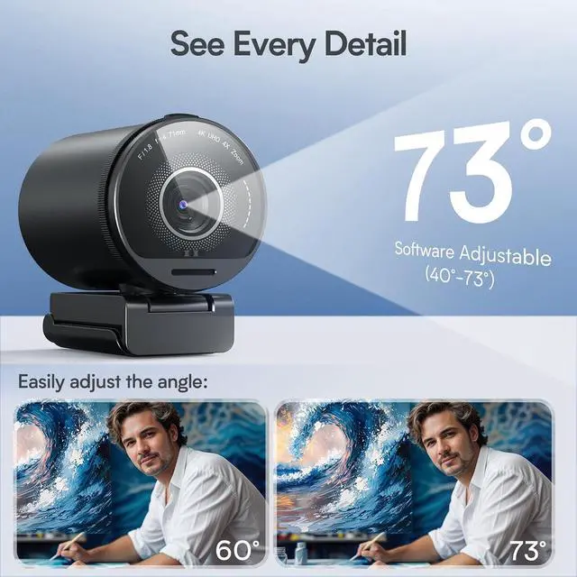 Alt view image 6 of 7 - M2 Bluetooth Speakerphone and S800 4K Webcam for Streaming