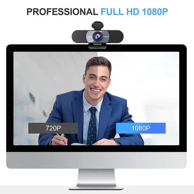 Alt view image 7 of 7 - C960 Web Camera Grey & C960Kit Webcam with Tripod