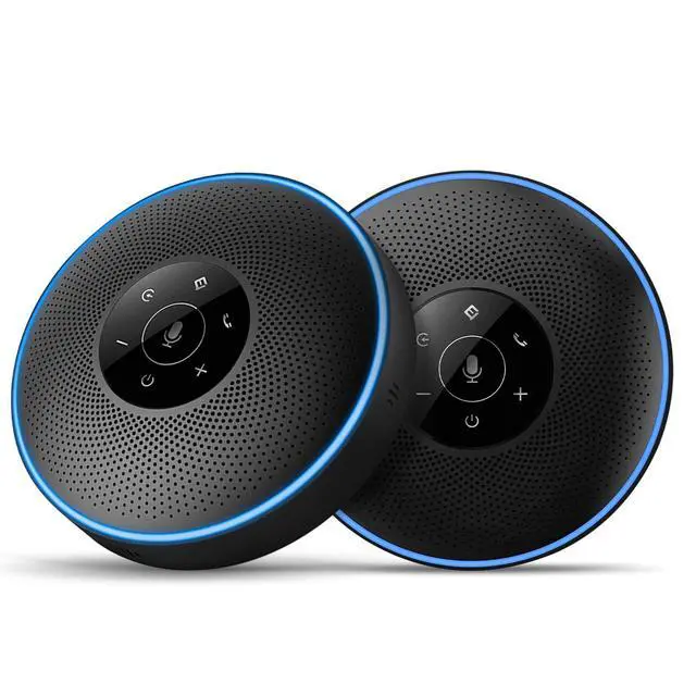 Alt view image 2 of 7 - Bluetooth Speakerphone -Daisy Chain/Use Alone up to 16 attendees, M220 Professional Wireless Speakerphone &HD Webcam 1080P, USB Webcam with Privacy Cover & 2 Noise