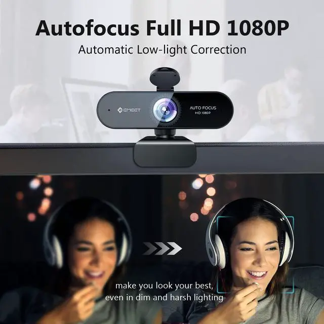 Alt view image 7 of 7 - Bluetooth Speakerphone -Daisy Chain/Use Alone up to 16 attendees, M220 Professional Wireless Speakerphone &HD Webcam 1080P, USB Webcam with Privacy Cover & 2 Noise
