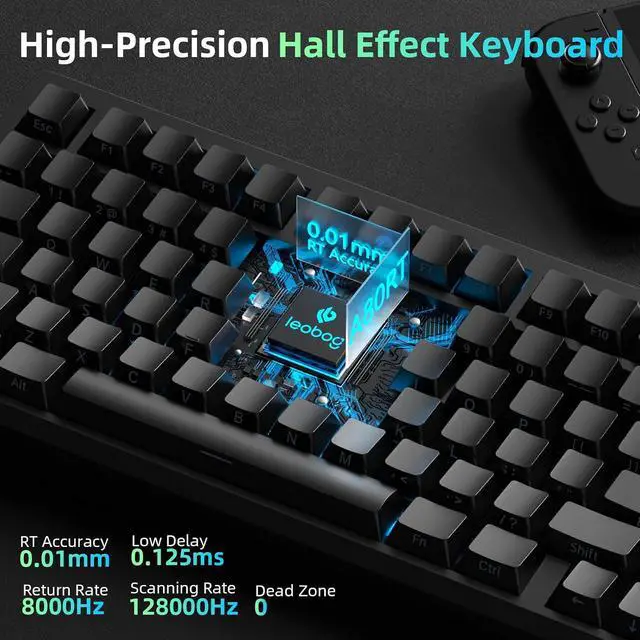 Alt view image 4 of 7 - LEOBOG Hall Effect Keyboard and Mouse Combo, LEOBOG A80 RT Hall Effect Keyboard SC620 Wireless Mouse