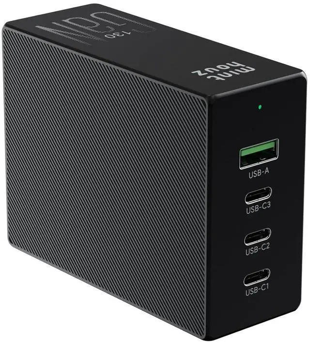 Main image of 130W USB C Wall Charger with Cable, 4-Port GaN II Fast Charging Power Block (3 USB-C + 1 USB-A), Foldable Plug, Compatible with MacBook Pro/Air, iPad, iPhone 17/16/15, Galaxy S25, Steam Deck
