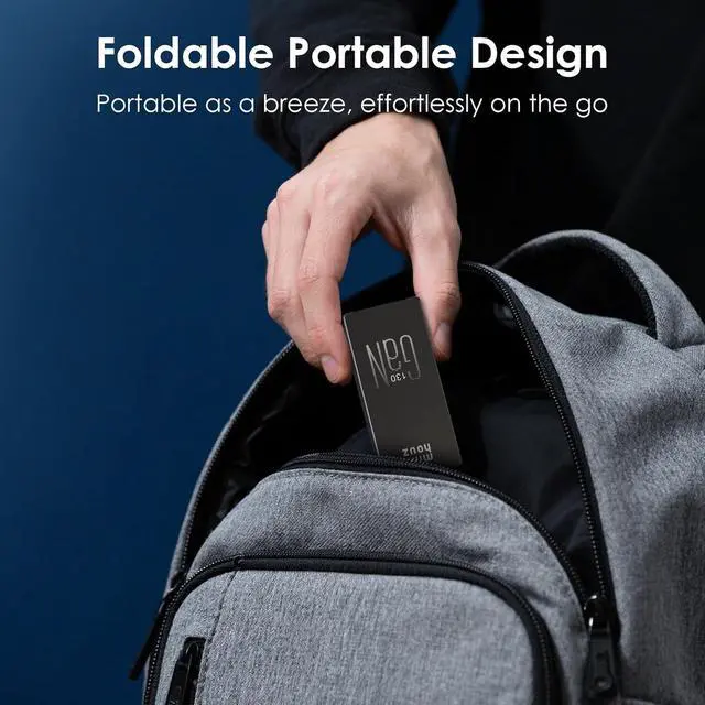 Alt view image 7 of 7 - 130W USB C Wall Charger with Cable, 4-Port GaN II Fast Charging Power Block (3 USB-C + 1 USB-A), Foldable Plug, Compatible with MacBook Pro/Air, iPad, iPhone 17/16/15, Galaxy S25, Steam Deck