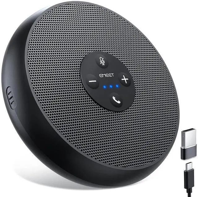 Main image of USB Speakerphone, M1A Zoom Certified AI Mics 360°Voice Pickup USB Type C-A Plug&Play Computer Speakers with Microphone, Fast Mute Noise Reduction Echo Cancellation for 5-8 People for Zoom Teams