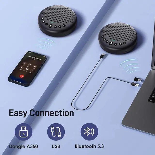Alt view image 5 of 7 - S800 4K Webcam for Streaming and Luna Plus Bluetooth Speakerphone