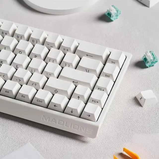Alt view image 6 of 7 - MAD 68 HE Rapid Trigger Gaming Keyboard,65% Hall Effect Magnetic Switch Keyboard with Adjustable Actuation Hot Swap Wired Mechanical Keyboard Side Printed PBT Keycaps,Custom Software (White)