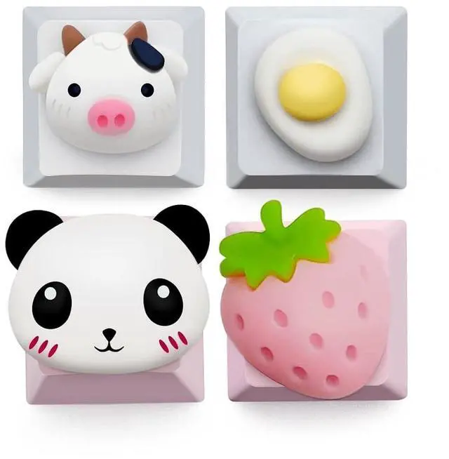 Main image of Custom 3D Model Keycap Set, Cute Animal OEM R4 Profile ESC-Keys for Cherry MX Switches Mechanical Gaming Keyboard