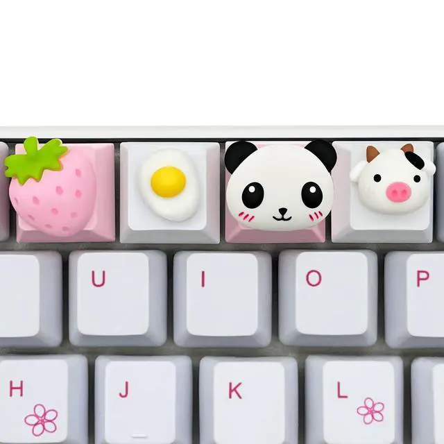 Alt view image 2 of 7 - Custom 3D Model Keycap Set, Cute Animal OEM R4 Profile ESC-Keys for Cherry MX Switches Mechanical Gaming Keyboard
