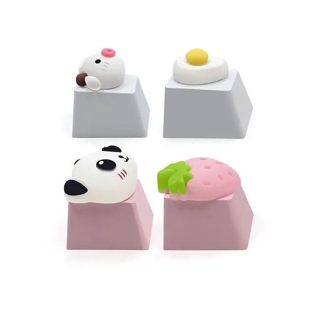 Alt view image 4 of 7 - Custom 3D Model Keycap Set, Cute Animal OEM R4 Profile ESC-Keys for Cherry MX Switches Mechanical Gaming Keyboard
