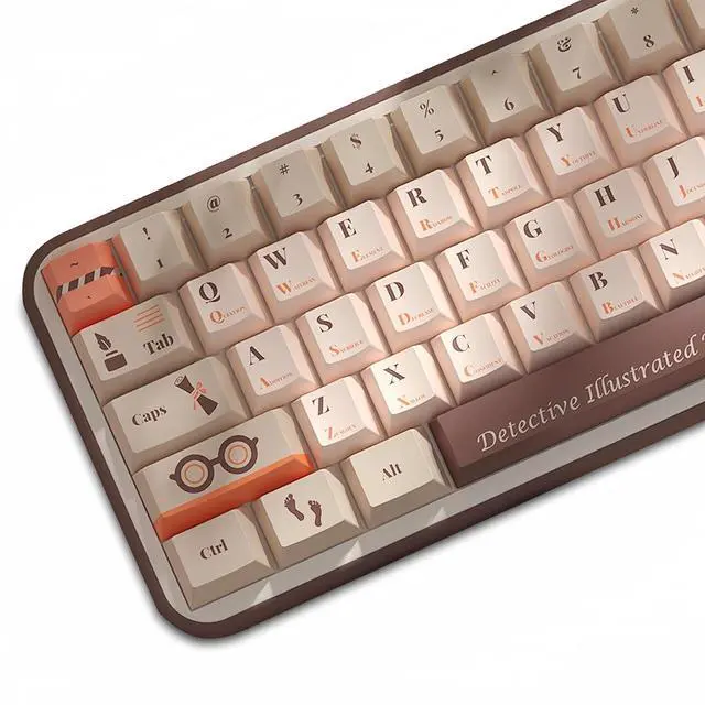 Main image of PBT Retro Keycaps,Cherry Profile Dye-Sub Keycaps 75 Percent 138 Keys Custom Keyboard Keycaps Set for 60% 65% 100Percent Full Size Cherry MX Switch ANSI Layout Mechanical Gaming Keyboard (02)