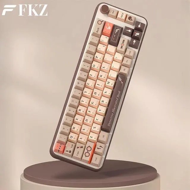 Alt view image 3 of 7 - PBT Retro Keycaps,Cherry Profile Dye-Sub Keycaps 75 Percent 138 Keys Custom Keyboard Keycaps Set for 60% 65% 100Percent Full Size Cherry MX Switch ANSI Layout Mechanical Gaming Keyboard (02)