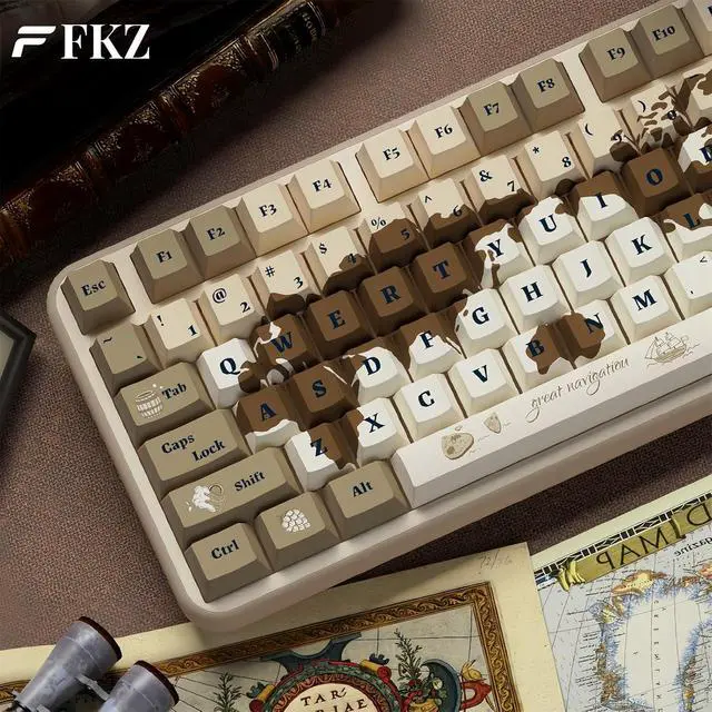 Alt view image 2 of 7 - PBT Retro Keycaps,Cherry Profile Dye-Sub Keycaps 75 Percent 138 Keys Custom Keyboard Keycaps Set for 60% 65% 100Percent Full Size Cherry MX Switch ANSI Layout Mechanical Gaming Keyboard (01)