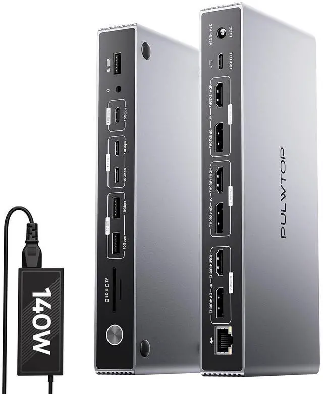 Main image of Displaylink Docking Station, USB C DisplayLink Dock Triple Displays for MacBook M1/M2/M3/M4 Windows, 8K/4K@60Hz Displaylink Dock with 3HDMI, 3 Display Port, PD 30W,USB A/C 10Gbps, Ethernet