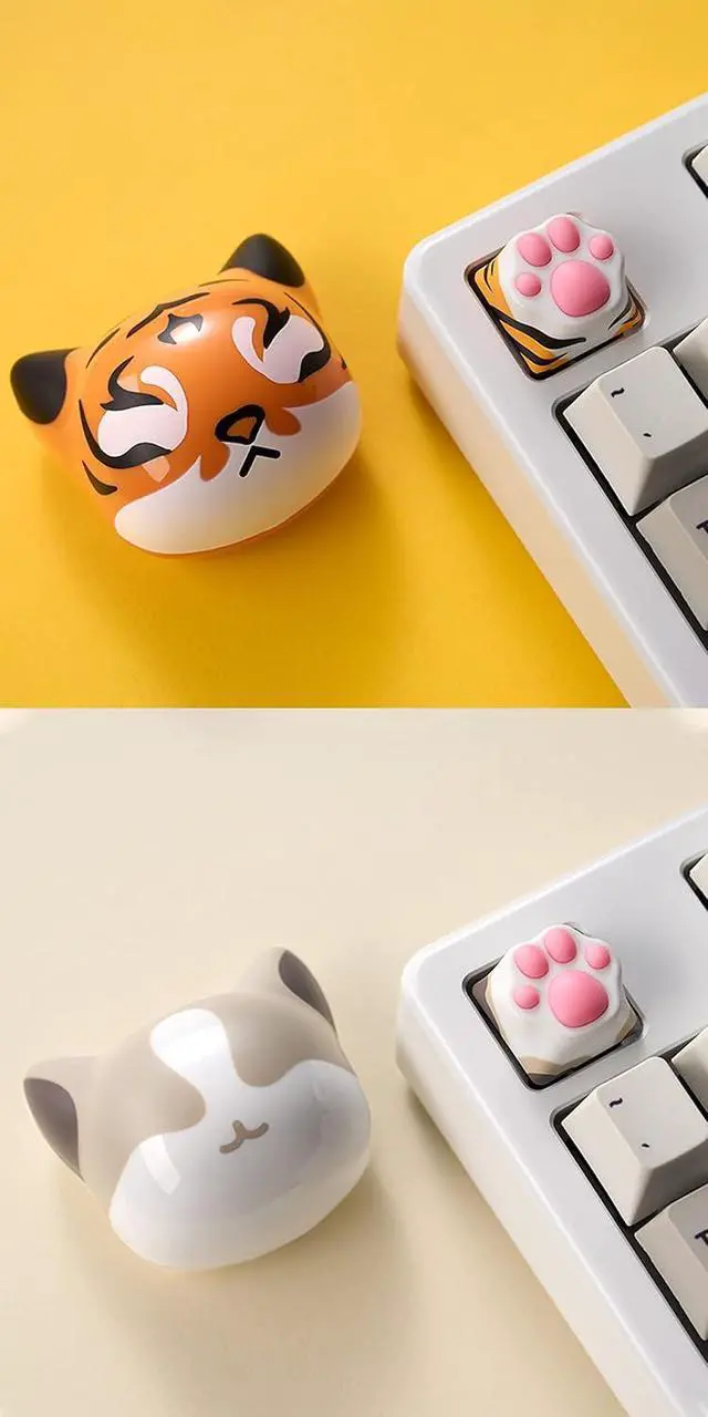 Alt view image 6 of 7 - ZOMOPLUS Cute Keycaps,Novelty Cat-Claws Keycap 3D Model OEM Profile Keyboard Keycaps Squishy-Paws Custom Key Caps for Cherry MX Switches Mechanical Gaming Keyboard Catpaw ESC-Key Keycap(4 Keys)