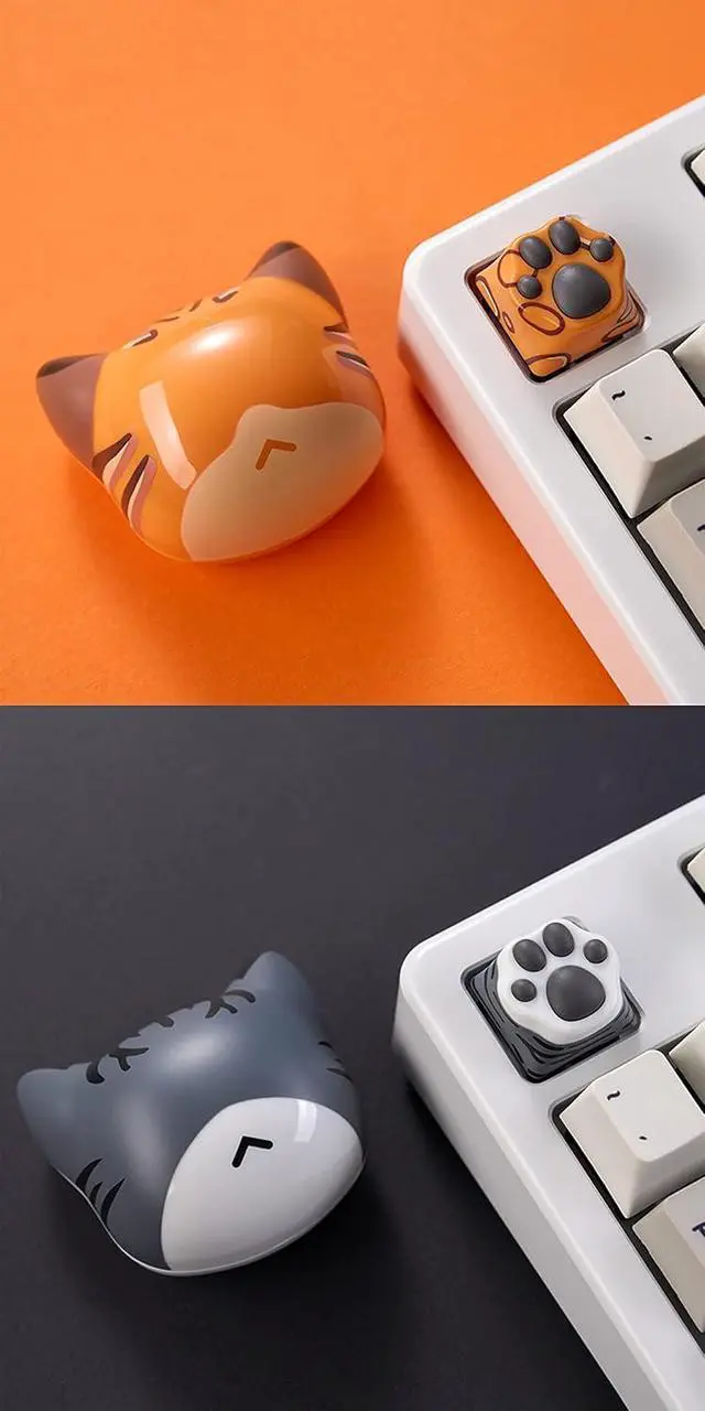 Alt view image 5 of 7 - ZOMOPLUS Cute Keycaps,Novelty Cat-Claws Keycap 3D Model OEM Profile Keyboard Keycaps Squishy-Paws Custom Key Caps for Cherry MX Switches Mechanical Gaming Keyboard Catpaw ESC-Key Keycap(4 Keys)