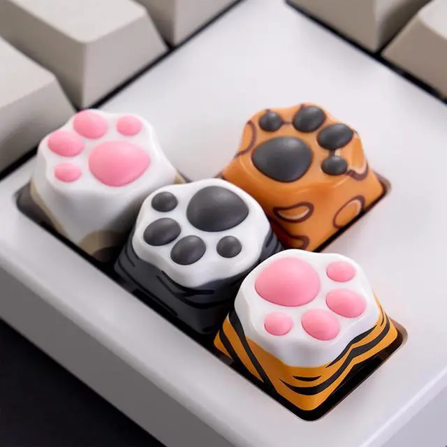 Alt view image 2 of 7 - ZOMOPLUS Cute Keycaps,Novelty Cat-Claws Keycap 3D Model OEM Profile Keyboard Keycaps Squishy-Paws Custom Key Caps for Cherry MX Switches Mechanical Gaming Keyboard Catpaw ESC-Key Keycap(4 Keys)