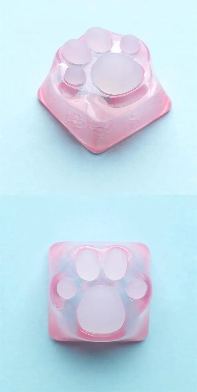 Alt view image 3 of 7 - Cute Cat-Claws Keycap 3D Model OEM Profile Keyboard Key Cap for Cherry MX Switches Mechanical Gaming Keyboard Catpaw ESC-Key Keycap (Translucent-Pink, 1pcs)